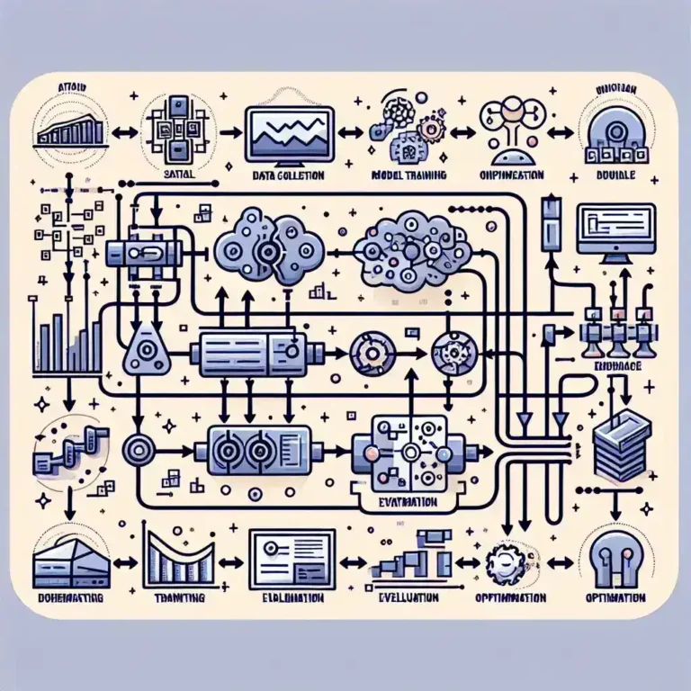 "Imagen ilustrativa de plataformas de monitoreo para pipelines de aprendizaje automático, mostrando gráficos de rendimiento y optimización de modelos de ML en una guía completa."