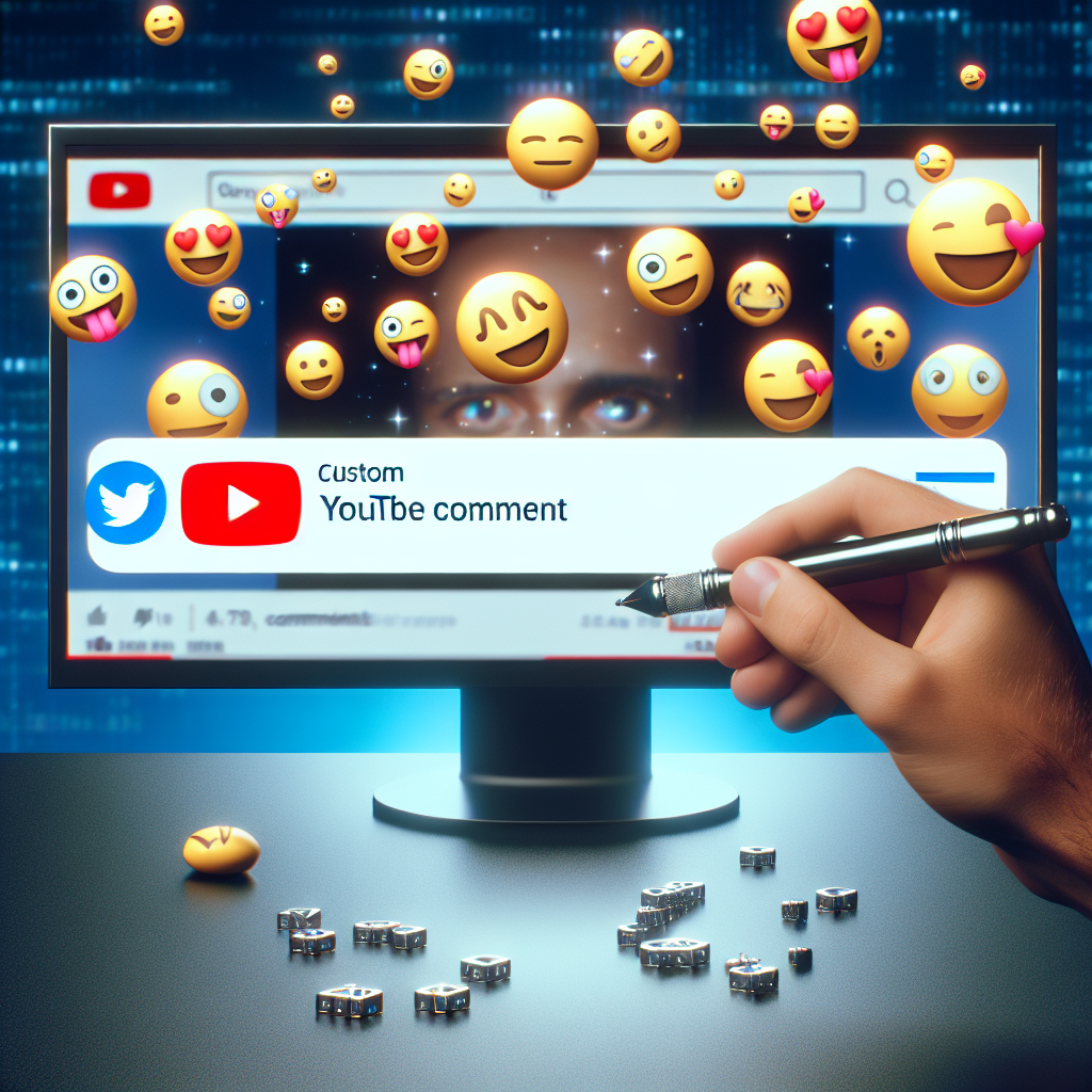 "Ejemplo de emojis personalizados en los comentarios de YouTube, mostrando cómo agregar y utilizar iconos divertidos para mejorar la interacción en la plataforma."