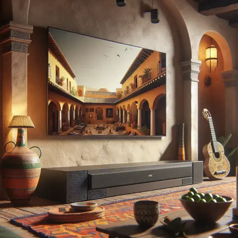 "Barra de sonido premium Bose presentada en España, destacando su diseño elegante y características de audio avanzadas para una experiencia sonora envolvente."