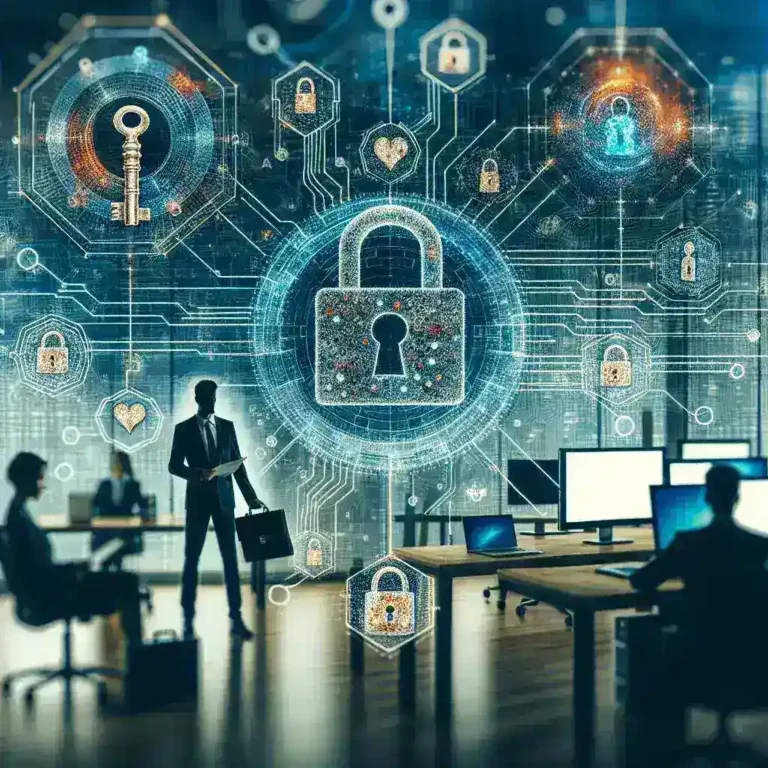 "Imagen que ilustra las mejores prácticas para la gestión de claves y secretos empresariales en la guía completa sobre seguridad digital."