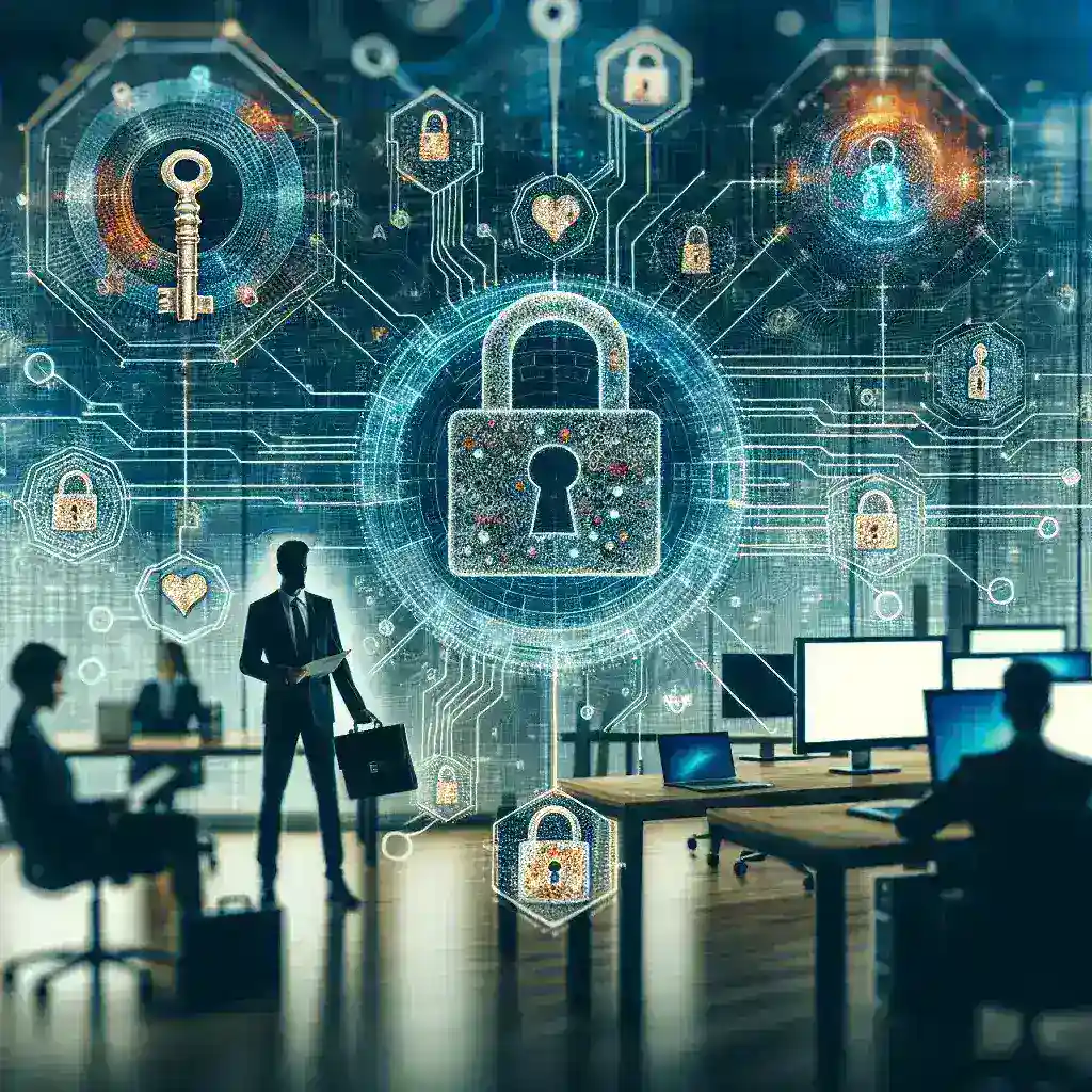 "Imagen que ilustra las mejores prácticas para la gestión de claves y secretos empresariales en la guía completa sobre seguridad digital."